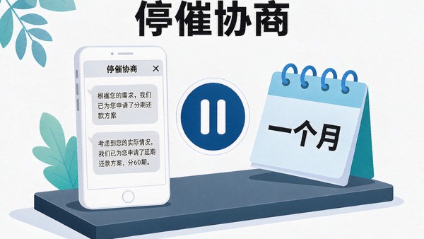 分期乐停催一个月申请入口与协商流程示意
