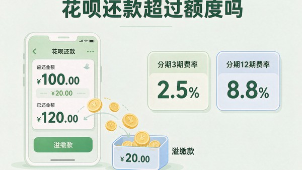 花呗还款超过额度时，多出来的部分这样算