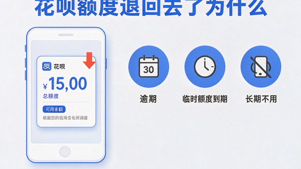 花呗额度退回去了为什么，额度页面上总额度与可用额度变化的示意